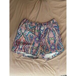 Zara Home Men’s Paisley Print Elastic Waist Swim Shorts - Multi